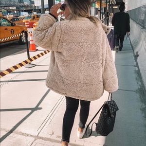 ISO boohoo Oversized Fleece Puffer Jacket